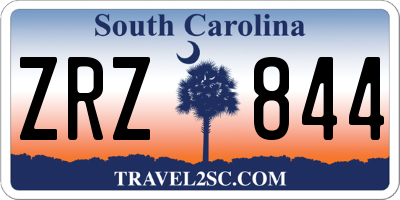 SC license plate ZRZ844