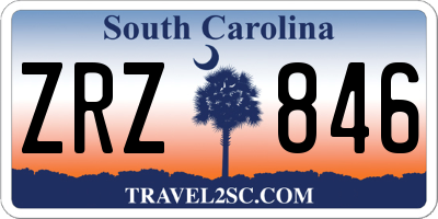 SC license plate ZRZ846