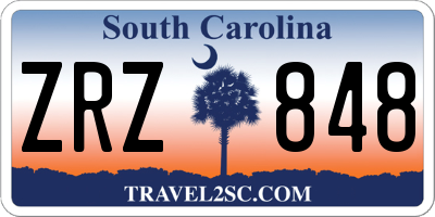 SC license plate ZRZ848