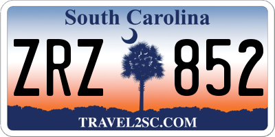 SC license plate ZRZ852