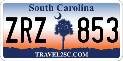 SC license plate ZRZ853