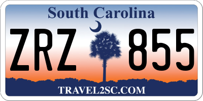 SC license plate ZRZ855