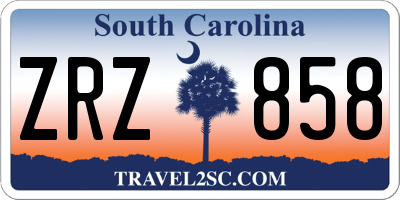 SC license plate ZRZ858