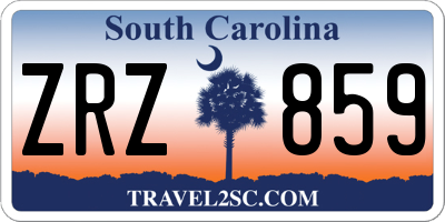 SC license plate ZRZ859
