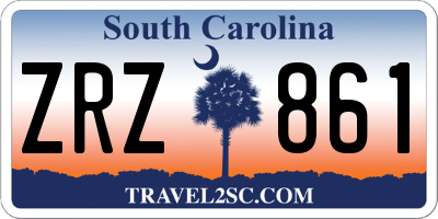 SC license plate ZRZ861