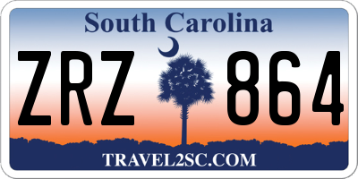 SC license plate ZRZ864
