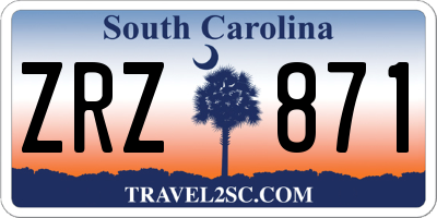 SC license plate ZRZ871