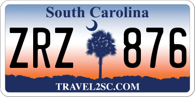 SC license plate ZRZ876