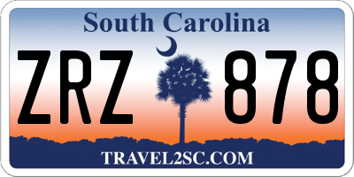 SC license plate ZRZ878
