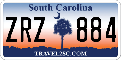 SC license plate ZRZ884