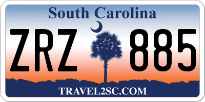 SC license plate ZRZ885