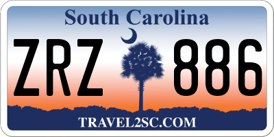 SC license plate ZRZ886