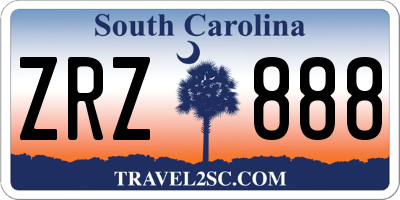 SC license plate ZRZ888