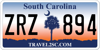 SC license plate ZRZ894