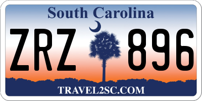 SC license plate ZRZ896