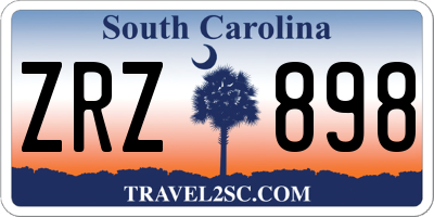 SC license plate ZRZ898