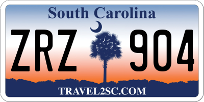 SC license plate ZRZ904