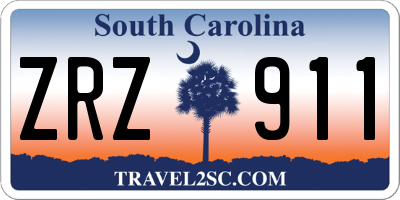 SC license plate ZRZ911