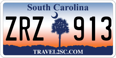 SC license plate ZRZ913