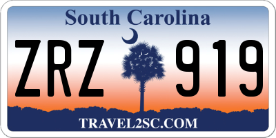 SC license plate ZRZ919