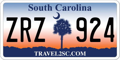SC license plate ZRZ924