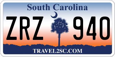 SC license plate ZRZ940