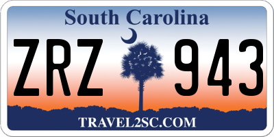 SC license plate ZRZ943