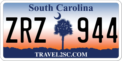 SC license plate ZRZ944