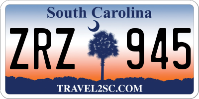 SC license plate ZRZ945