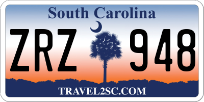 SC license plate ZRZ948