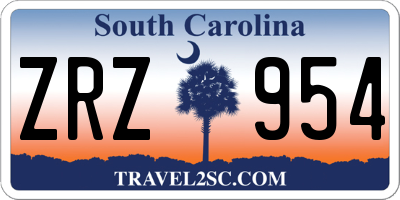 SC license plate ZRZ954