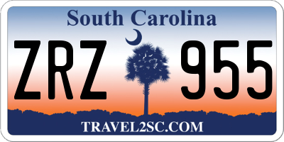 SC license plate ZRZ955