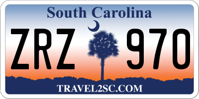 SC license plate ZRZ970