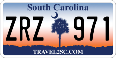 SC license plate ZRZ971