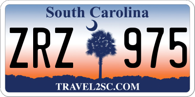 SC license plate ZRZ975