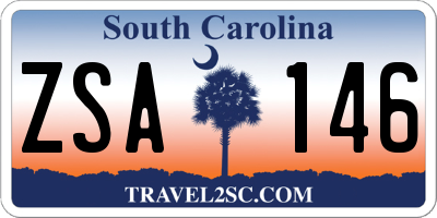 SC license plate ZSA146