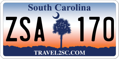 SC license plate ZSA170
