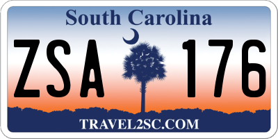 SC license plate ZSA176