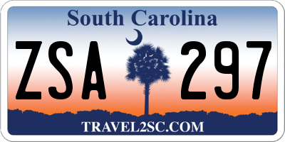 SC license plate ZSA297