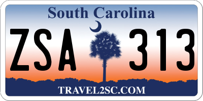 SC license plate ZSA313