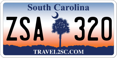 SC license plate ZSA320