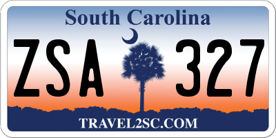 SC license plate ZSA327