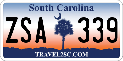 SC license plate ZSA339