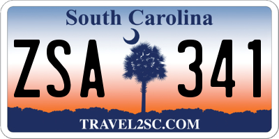 SC license plate ZSA341