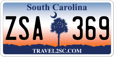 SC license plate ZSA369