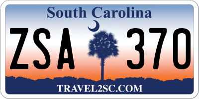 SC license plate ZSA370