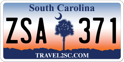 SC license plate ZSA371