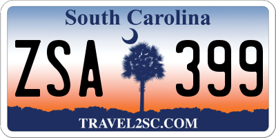 SC license plate ZSA399