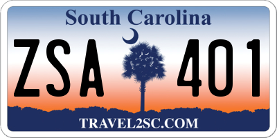 SC license plate ZSA401