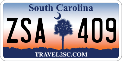 SC license plate ZSA409